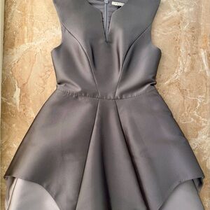 Halston Heritage Gray Sleeveless Chic Dress